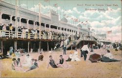 Beach Front at Steeple Chase Park Postcard