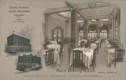 Hotel Martin, Hotel Medford Postcard