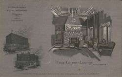 Hotel Martin, Hotel Medford, Cozy Corner - Lounge Postcard