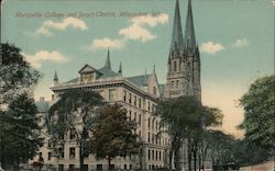 Marquette College and Jesuit Church Postcard