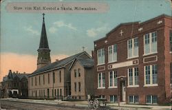 Slob. Rim Kay Kostal a Skola, Milwaukee Postcard