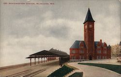 Northwestern Railroad Station Milwaukee, WI Postcard Postcard Postcard