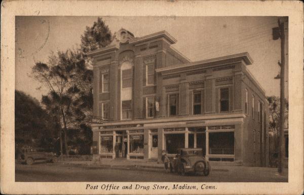 Post Office and Drug Store Madison Connecticut