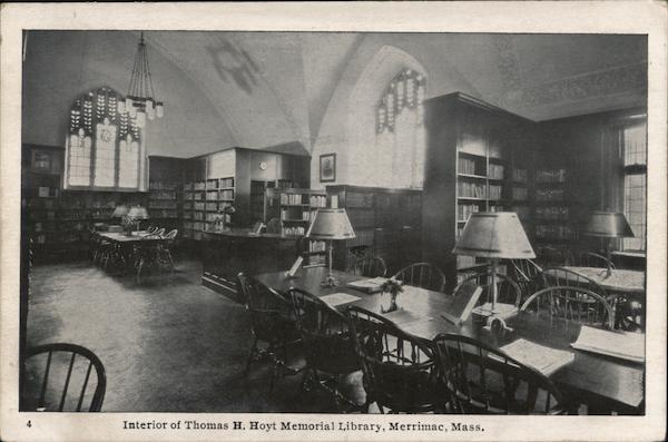 Interior of Thomas H. Hoyt, Memorial Library Merrimac Massachusetts