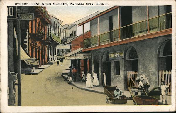 Street Scene Near Market Panama City