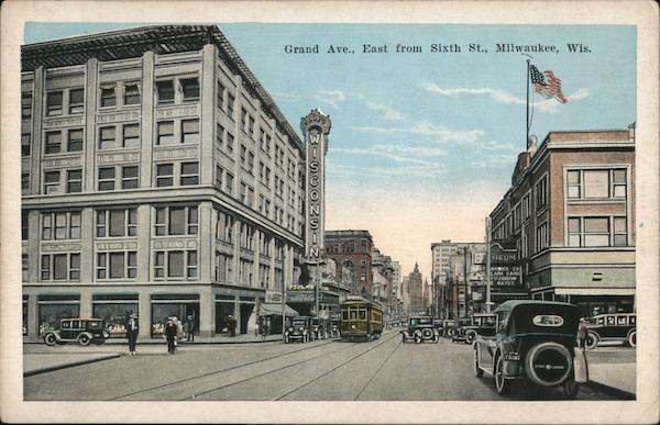 Grand Avenue, East from Sixth Street Milwaukee Wisconsin
