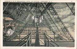 Interior USS Shenandoah, Naval Air Station Postcard