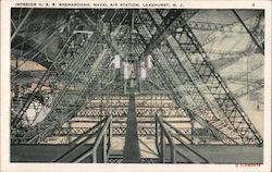 Interior USS Shenandoah, Naval Air Station Lakehurst, NJ Postcard Postcard Postcard