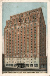 Hotel Chesterfield New York, NY Postcard Postcard Postcard
