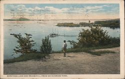 Saratoga Lake and Snake Hill From Kayadeross Park Postcard
