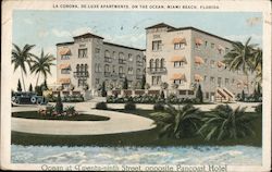 La Corona Deluxe Apartments On The Ocean Ocean at Twenty-Ninth Street Opposite Pancoast Hotel Postcard