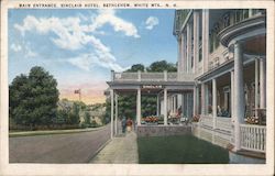 Main Entrance, Sinclair Hotel, White Mts. Postcard