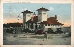 State Bath House, Lynn Beach Postcard