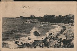 Old Garden Beach and Cottages at Marmion Way Postcard