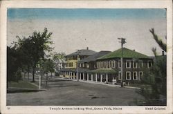 Temple Avenue Looking West Ocean Park, ME Postcard Postcard Postcard