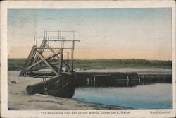 The Swimming Pool and Diving Boards Ocean Park, ME Postcard Postcard Postcard