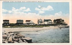 Cottages Along the Board Walk Quonochontaug Beach, RI Postcard Postcard Postcard