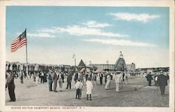 Scene on the Newport Beach Postcard