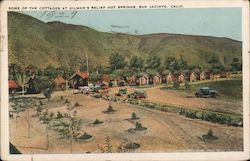 Some of the Cottages at GIlman's Relief Hot Springs Postcard