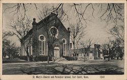 St. Mary's Church and Parochial School Postcard
