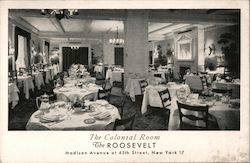 The Colonial Room at the Rooseveilt New York, NY Postcard Postcard Postcard