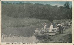 Greetings from Lansing, Illinois Postcard