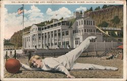 Marion Davies and Her Colonial Beach Home Postcard