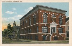 Elks' Building Lewiston, ME Postcard Postcard Postcard