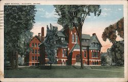 High School Augusta, ME Postcard Postcard Postcard