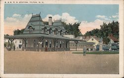 B & M Railroad Station Postcard