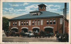 Central Fire Station Postcard