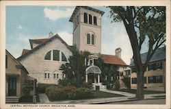 Central Methodist Church Brockton, MA Postcard Postcard Postcard