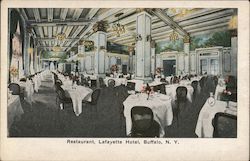 Restaurant, Lafayette Hotel Buffalo, NY Postcard Postcard Postcard
