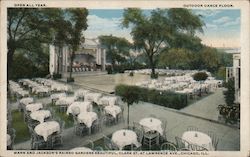 Mann and Jackson's Rainbo Gardens Beautiful, Clark St. at Lawrence Ave. Open All Year, Outdoor Dance Floor Postcard