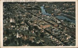 View of St. Johnsbury, VT., From Aeroplane Vermont Postcard Postcard Postcard