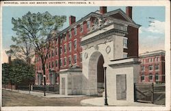 Memorial Arch and Brown University Postcard