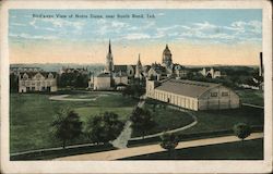 Bird's-eye View of Notre Dame, near South Bend, Ind. Postcard