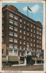 Superior's New Million Dollar Hotel, The Androy Wisconsin Postcard Postcard Postcard