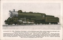 Locomotive No 5320, "President Cleveland" of the Baltimore and Ohio Postcard