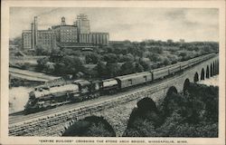 "Empire Builder" Crossing the Stone Arch Bridge Postcard
