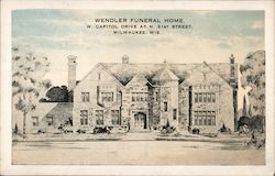 Wendler Funeral Home Milwaukee, WI Postcard Postcard Postcard