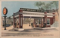 A Typical Gulf Service Station Postcard