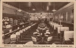 Zephyr Cafe Des Plaines, IL Postcard Postcard Postcard