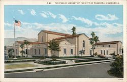 The Public Library of the City of Pasadena Postcard