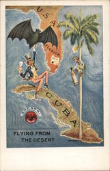 Bacardi Rum Bat - Flying From the Desert Postcard