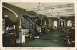 Section of Lounge at Worthy Inn Postcard