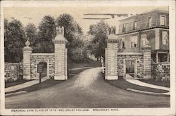 Memorial Gate Class of 1916 - Wellesley College Massachusetts Postcard Postcard Postcard