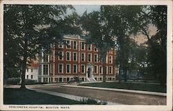 DEACONESS HOSPITAL BOSTON MASS. Massachusetts Postcard Postcard Postcard