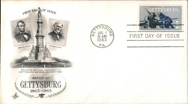 100 Year Anniversary of the Battle of Gettysburg First Day Covers