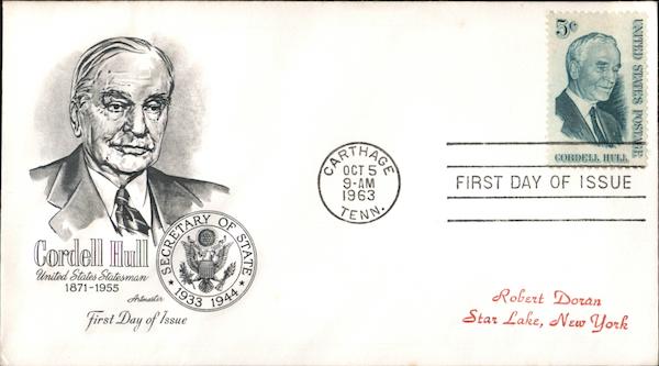 Cordell Hull First Day Covers